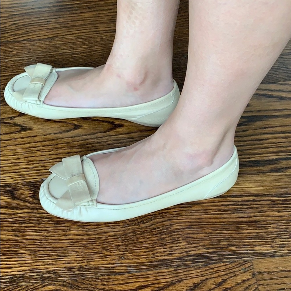 Authentic Prada nude bow flats size 36